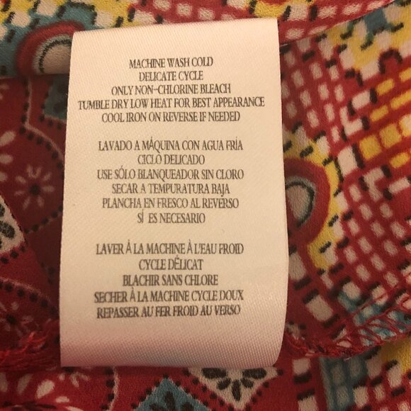 KUT FROM THE KLOTH Top Women's Size XS Red Multicolor Sleeveless Paisley Print - Picture 6 of 7